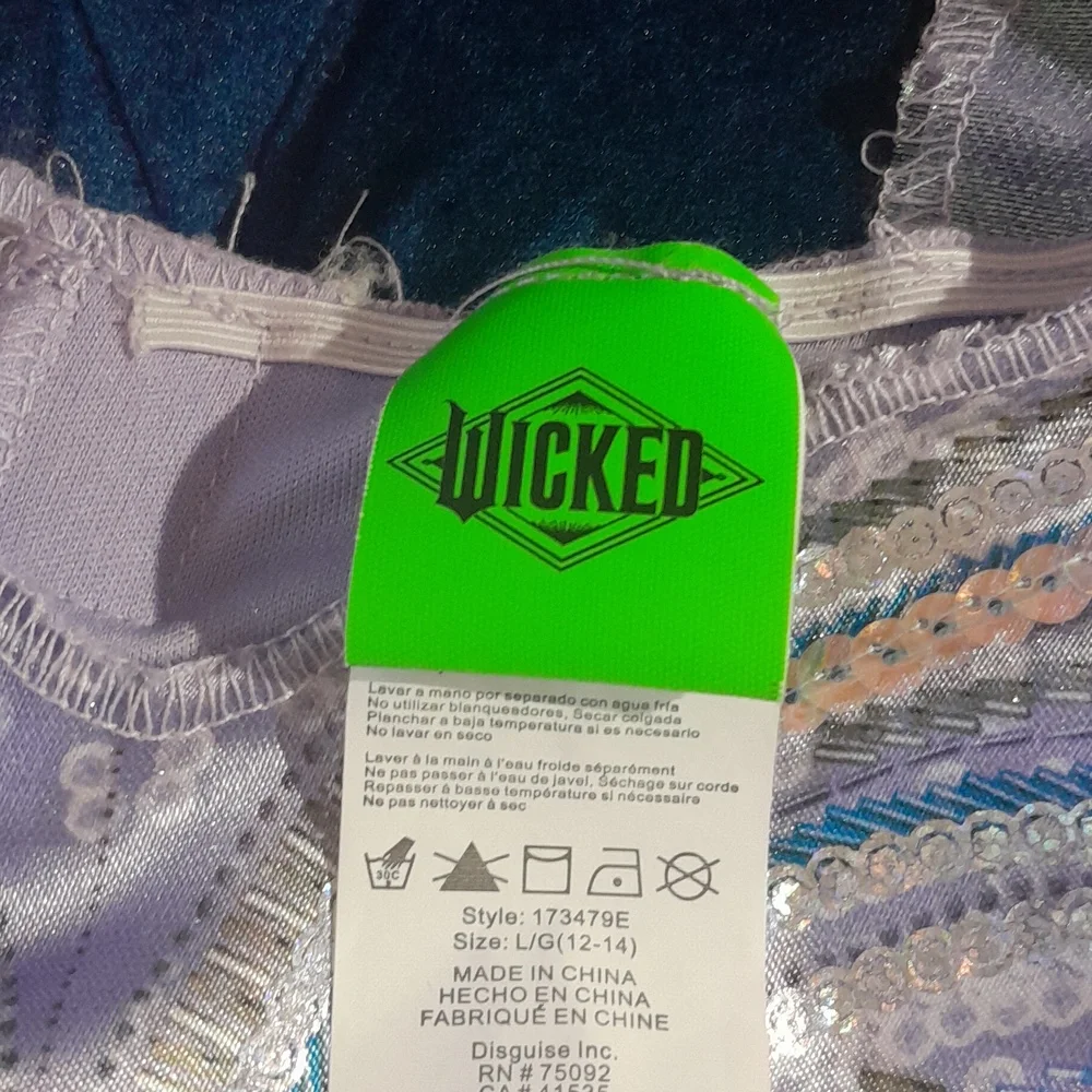 Wicked's "The Good Witch" Purple 3 Layer Glitter Princess Costume Dress - Picture 2 of 13